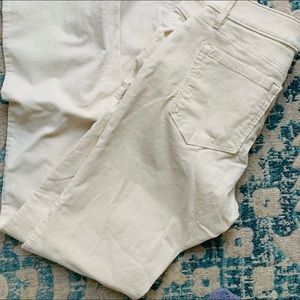NWOT Loft Winter White Corduroy Boot Cut Pants - Size 4